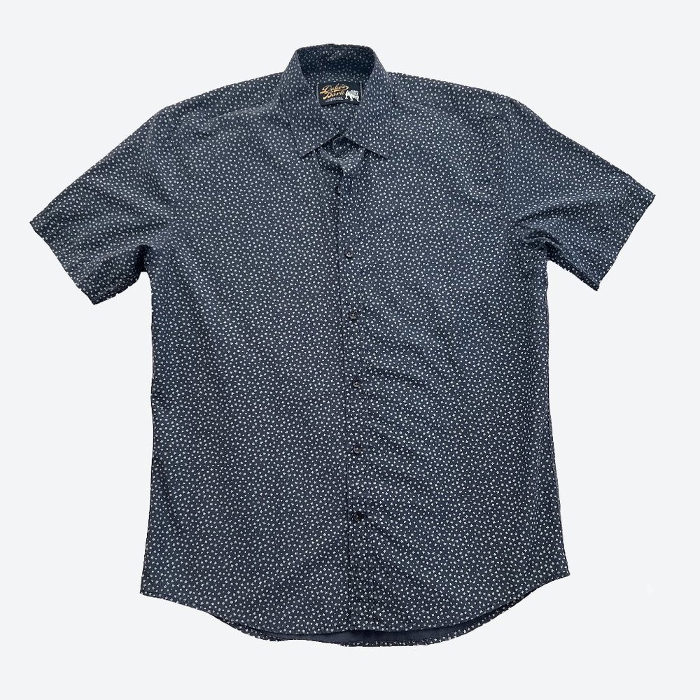 Duke's Bark short-sleeve floral-print button-down‎ shirt • size M